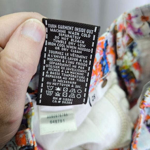 7 For All Mankind The Ankle Skinny Jeans in Floral Haze Size 28 - Picture 7 of 12